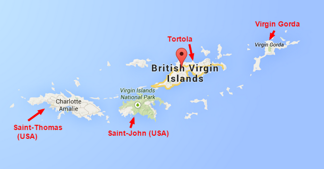 Les îles British Virgin islands